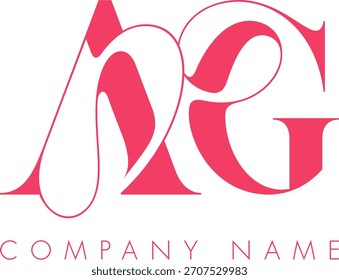 AG diseño de Vector de logotipo de letra abstracta moderna creativa. Utilizable para su empresa o negocio e identidad de marca.