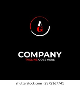 AG creative modern letters logo design template