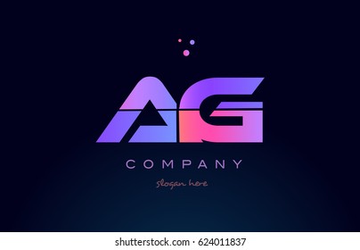 Ag G Creative Color Blue Background Stock Vector (Royalty Free ...