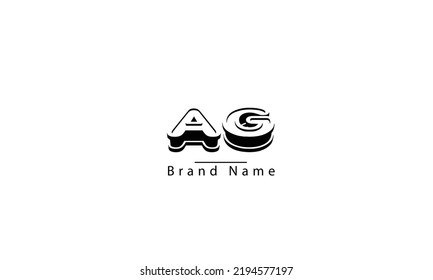 AG G A GA Abstract vector logo monogram template