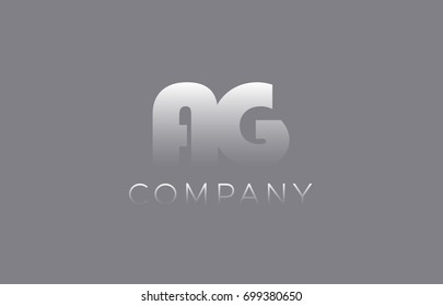 AG A G letter logo combination pastel blue alphabet vector creative company icon design template modern