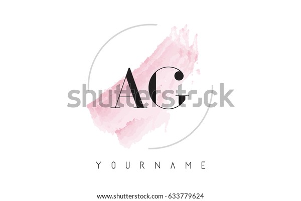 AG A G Watercolor Letter Logo Design with Circular Shape and Pastel