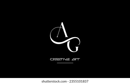 AG, GA, A, G letras abstractas monograma