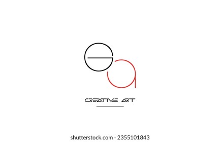Logo-Monogramm für abstrakte Buchstaben AG, GA, A, G