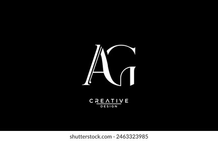 AG, GA, A, G, Letras Abstractas Logo Monograma