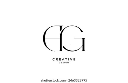 AG, GA, A, G, Abstrakte Buchstaben Logo-Monogramm
