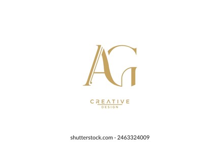 AG, GA, A, G, Abstrakte Buchstaben Logo-Monogramm