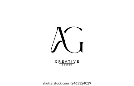 AG, GA, A, G, Abstract Letters Logo Monogram