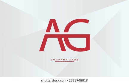 AG, GA Abstract Letters Logo Monograma
