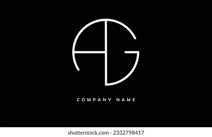 AG, GA Abstract Letters Logo Monograma