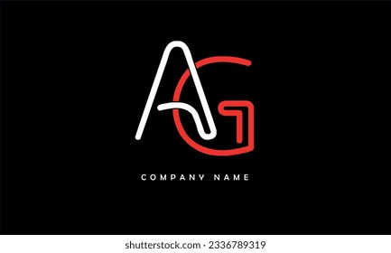 AG, GA Abstract Letters Logo Monogram