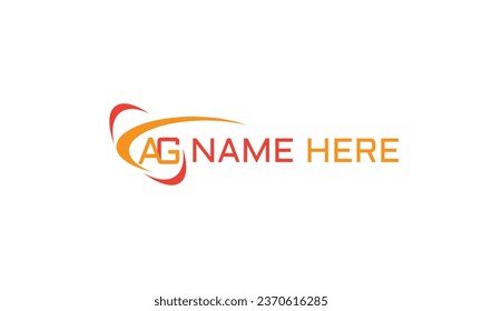 AG GA logotipo de vector abstracto monograma creativo plantilla de icono de carta moderna