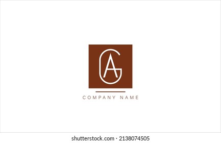 AG, monograma de logotipo de Alfabeto GA
