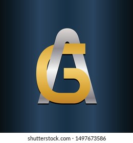 AG GA Double Initial Alphbet letters Logo