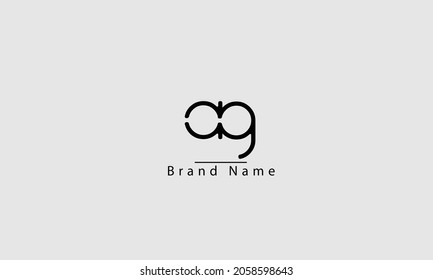 AG GA A G abstract vector logo monogram template