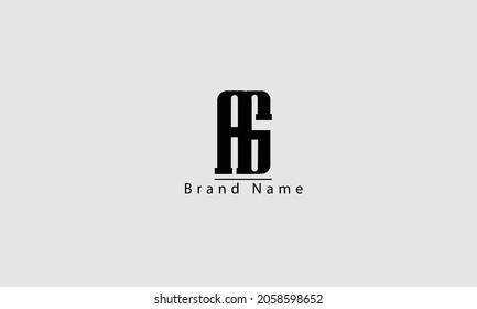AG GA Eine abstrakte Vorlage für das Vektor-Logo, Monogramm