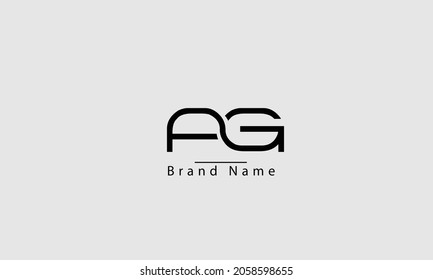 AG GA A G modelo de monograma de logotipo de vector abstracto