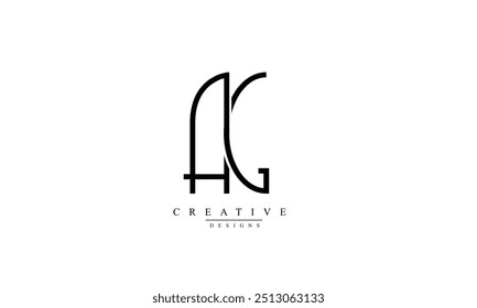 AG GA A G abstract vector logo monogram template