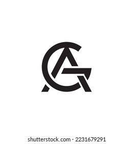 AG GA initial logo brand letter design vector template