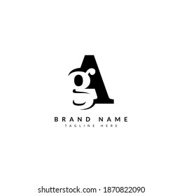 Concepto de combinación de letras GA AG para el logotipo de la empresa y el negocio.