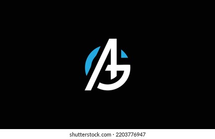 AG GA letter design logo logotype icon concept with serif font and classic elegant style look vector