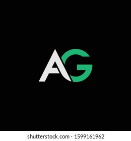 AG or GA letter and icon designs
