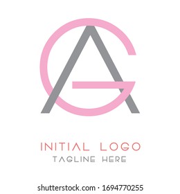 AG or GA Letter Initial Logo Graphic