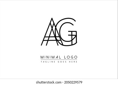 AG OR GA Letter Logo Design. Creative Modern A L Letters icon vector Illustration