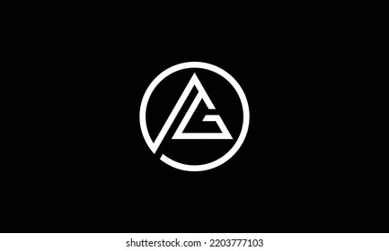 AG GA Letter Logo Design. Creative Modern A G Letters icon vector Illustration
