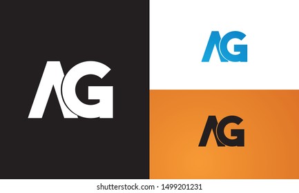 AG or GA letter logo. Unique attractive creative modern initial AG GA A G initial based letter icon logo
