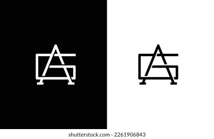 ag ga letter vector logo abstract