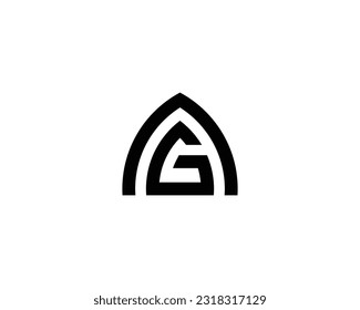 AG GA Logo design vector template
