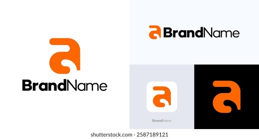 AG, GA Logo letter with simple modern concept, Flat minimal Initial AG, GA design vector template for identity company business, letter logo sign symbol.