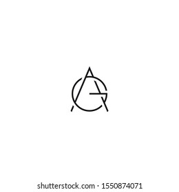 AG GA monogram logo initial letter design 