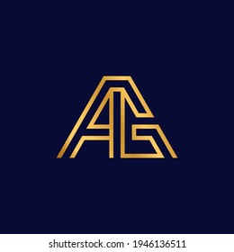 AG gold logo. editable and easy to custom.