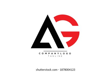 Ag Icon Monogram Letter Text Alphabet Stock Vector (Royalty Free ...