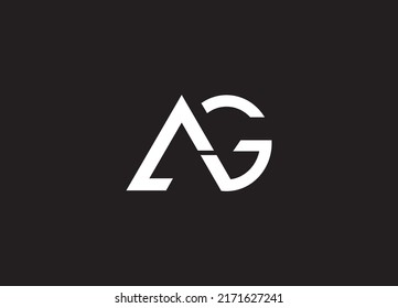 Ag Icon Monogram Letter Text Alphabet Stock Vector (Royalty Free ...