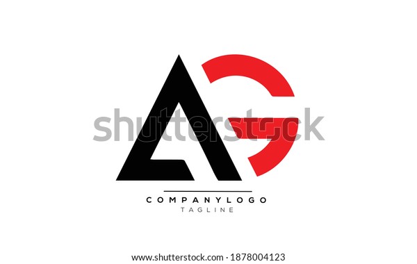 Ag Icon Monogram Letter Text Alphabet Stock Vector (royalty Free 