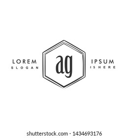 AG Initial beauty monogram logo vector