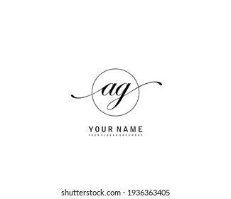 AG Initial beauty monogram logo vector