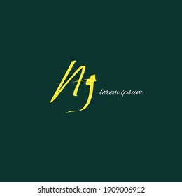 ag initial handwriting logo for identity