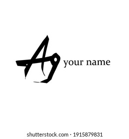 Ag initial handwriting logo for identity