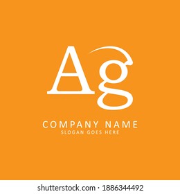 AG Initial Handwriting Logo Vector. Modern Font Logo. A Letter Logo With A Minimalist Style, Simple, Easy To Read, Eye-catching, Not Stiff, And Elegant. Suitable For Your Company Or Brand. EPS 10