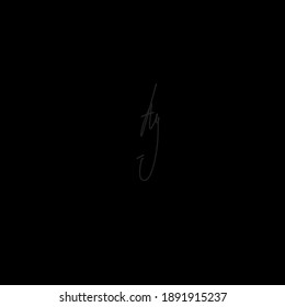 Ag logotipo manuscrito inicial para la identidad