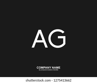 AG Initial letter geometric logo vector