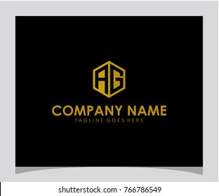 AG initial letter logo design