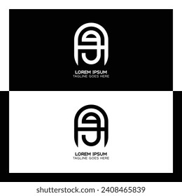 AG initial letters linked elegant logo. letter A and G pattern design monogram