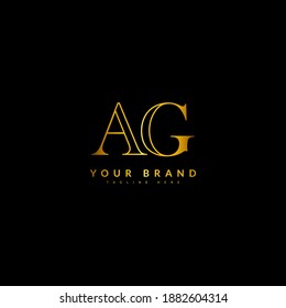 AG Initial logo with elegant concept. Typography for company and business logo.