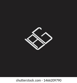 AG Initial Logo letters with rotate squere template