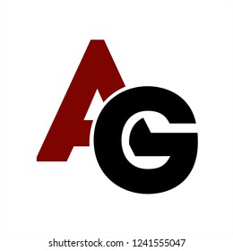 Ag Initials Letter Company Logo Stock Vector (Royalty Free) 1241555047